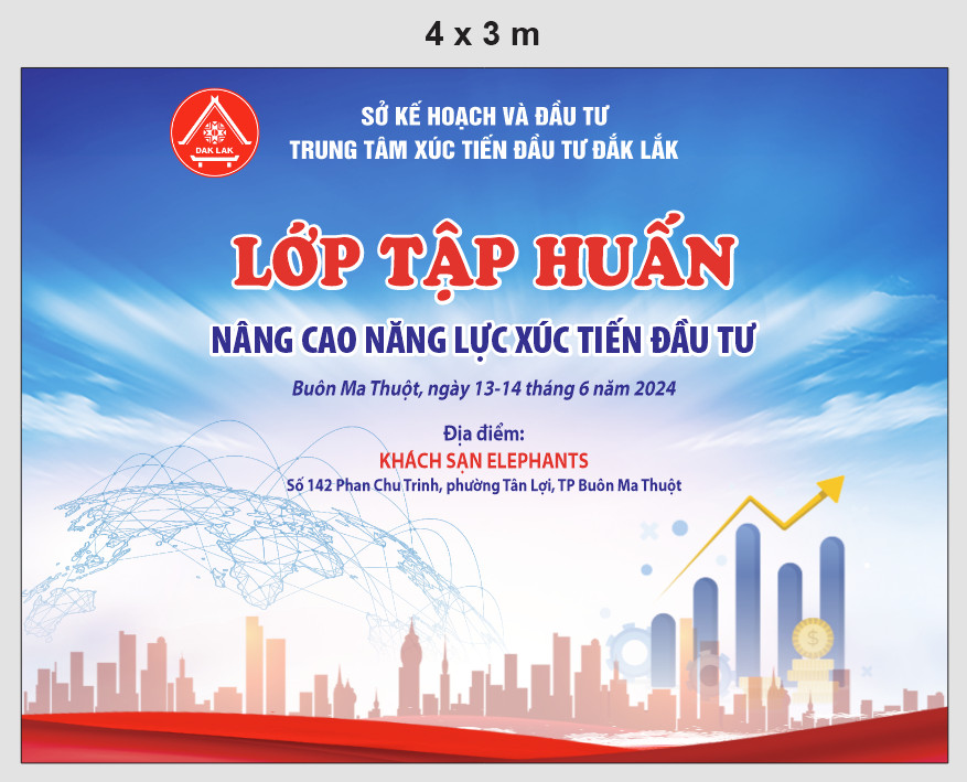 Thông báo mời tham dự Lớp tập huấn nâng cao năng lực xúc tiến đầu tư